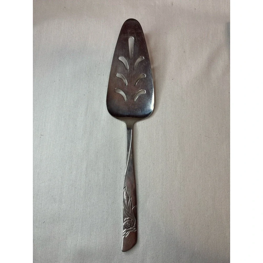 NSCO Stainless Steel Cake/Pie‎ Slice Silver Floral Handle 10 in